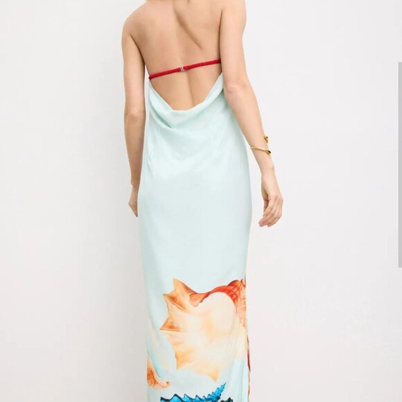 MUMA WORLD 100%SILK MUREX MIST VEGA SILK DRESS SIZE M MSRP $575 - Picture 3 of 14